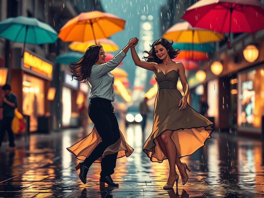 A vida é feita de altos e baixos, aprenda a dançar na chuva.
