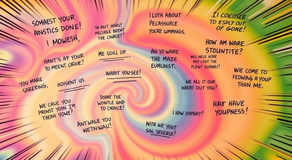Motivational phrases for salespeople displayed on a vibrant, eye-catching background. In the foreground, a collection of handwritten inspirational quotes and affirmations floats against a swirling, gradient-filled backdrop, creating a dynamic and energetic composition. The lighting is soft and diffused, lending a sense of warmth and positivity to the scene. The camera angle is slightly elevated, allowing the viewer to engage with the uplifting messages. The overall mood is one of encouragement, empowerment, and a drive to succeed, perfectly capturing the essence of the section title "How Impactful Phrases Inspire Salespeople". Frases motivacionais para vendedores exibidas em um fundo vibrante e chamativo. Em primeiro plano, uma coleção de citações e afirmações inspiradoras escritas à mão flutua contra um fundo espiralado e degradê, criando uma composição dinâmica e energética. A iluminação é suave e difusa, conferindo uma sensação de aconchego e positividade à cena. O ângulo da câmera é ligeiramente elevado, permitindo que o espectador se envolva com as mensagens inspiradoras. O clima geral é de incentivo, empoderamento e impulso para o sucesso, capturando perfeitamente a essência do título da seção "Como Frases Impactantes Inspiram Vendedores".