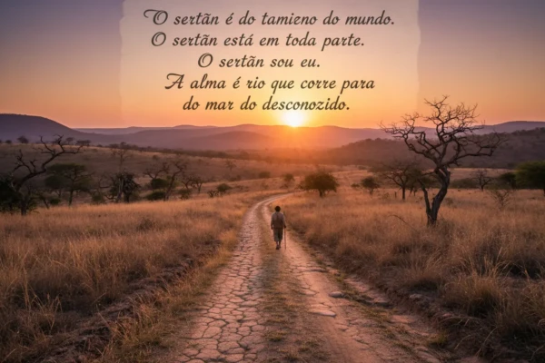 phrases by Guimarães Rosa about the sertão and the soul