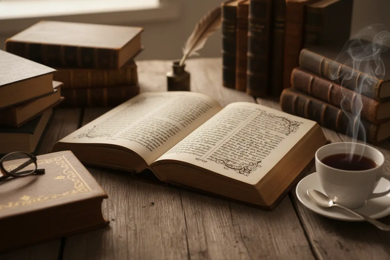 Livros abertos com frases inspiradoras para homenagear a mãe