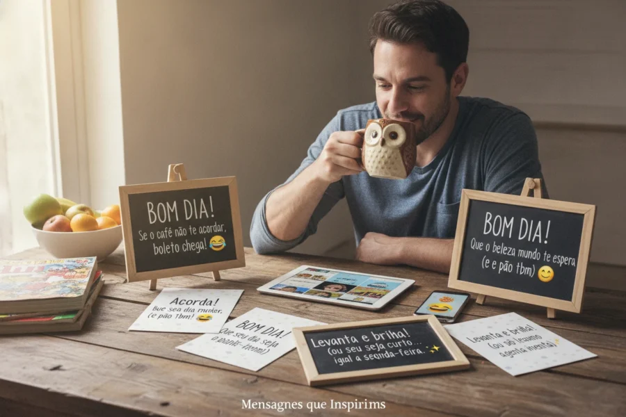 Mensagens de Bom Dia Divertidas para Começar Rindo