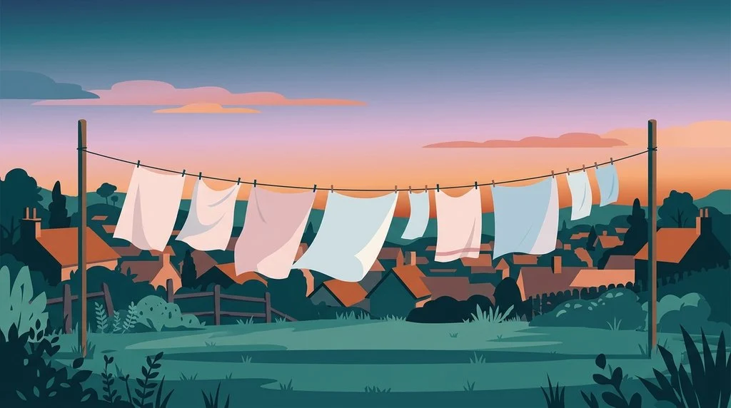 Boa Tarde De Domingo Varal Ao Entardecer