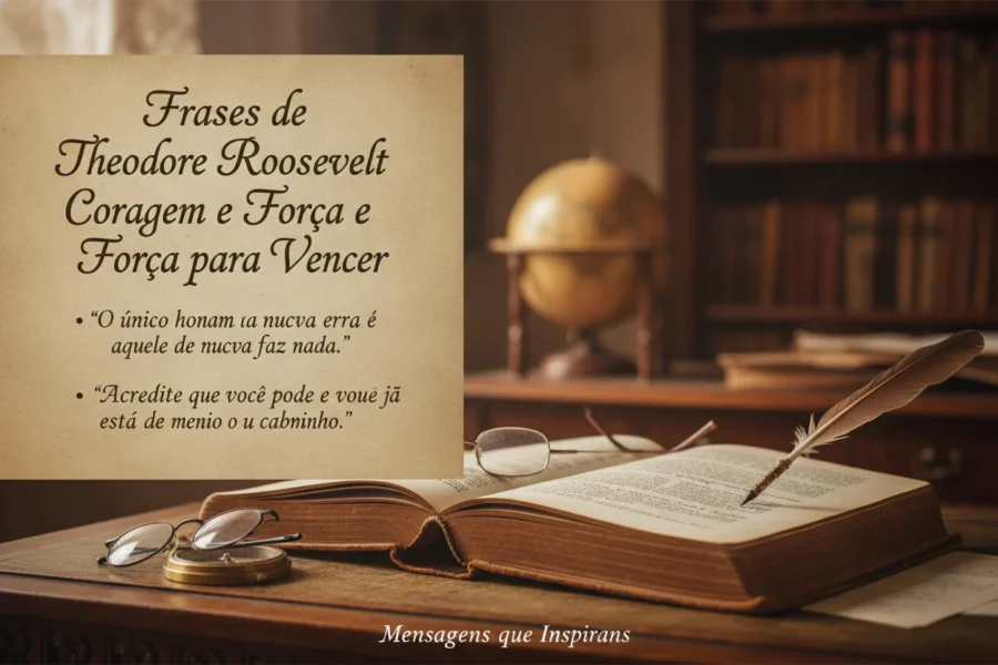 Frases de Theodore Roosevelt sobre Coragem e Força para Vencer